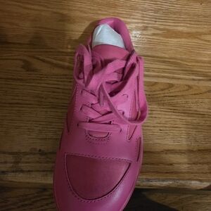 Tory Burch Sport Bright Pink Bubble Lace Up Sneakers